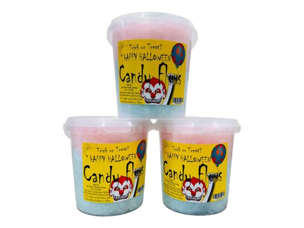 24x 50g Candy Floss Tubs With Clown Label