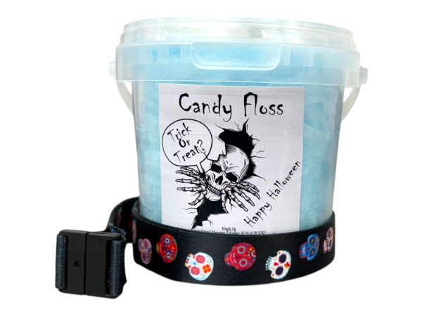 12x Halloween Candy Floss with Skeleton Label & Skull Lanyard - Image 2