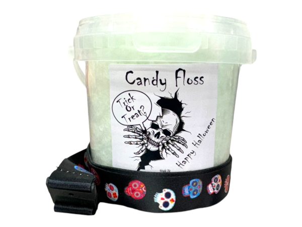 12x Halloween Candy Floss with Skeleton Label & Skull Lanyard - Image 3