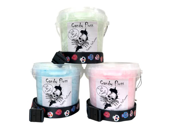 12x Halloween Candy Floss with Skeleton Label & Skull Lanyard - Image 5